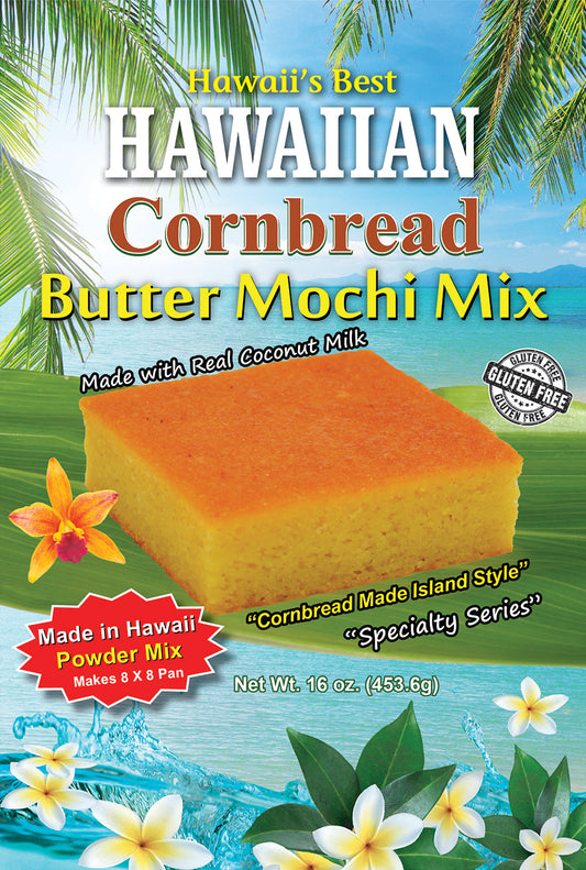 (12 Pack- $4.99 each bag) CORNBREAD BUTTER MOCHI POWDER MIX (Cornbread Mochi Cake), Case Pack 12x16 oz, $59.88/Case ($4.99 Each), CLICK ON PICTURE TO PURCHASE (TOP SELLER)