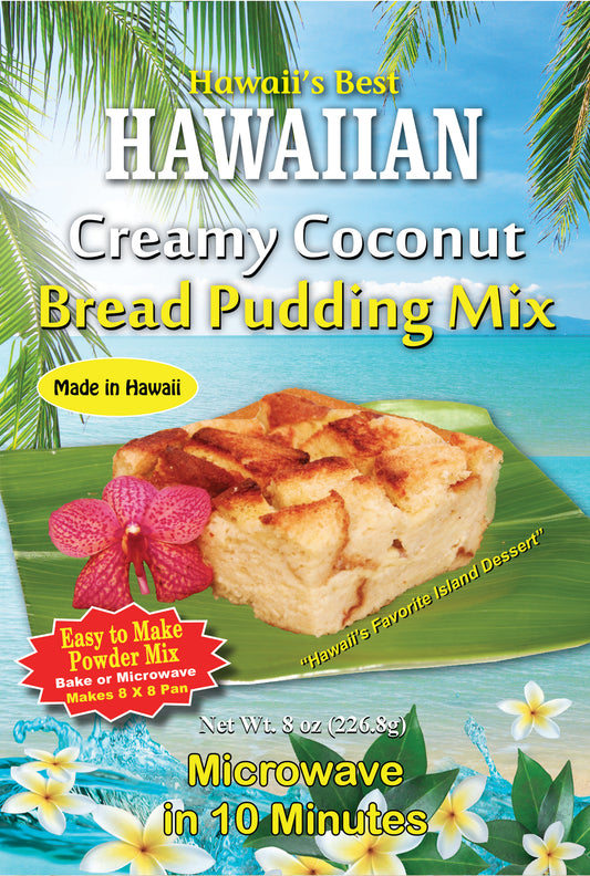 (12 Pack- $4.99 each bag) CREAMY COCONUT BREAD PUDDING POWDER MIX, Case Pack 12x8 oz, $59.88/Case ($4.99 Each), CLICK ON PICTURE TO PURCHASE (SPECIALTY ITEM)